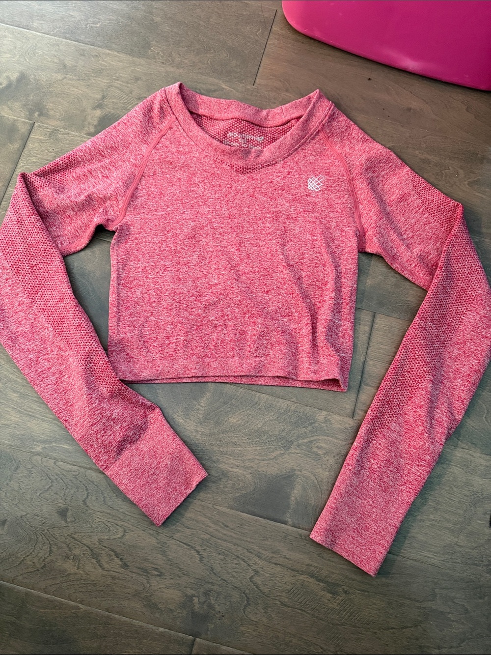Jed North Red Seamless Long Sleeve Crop Top